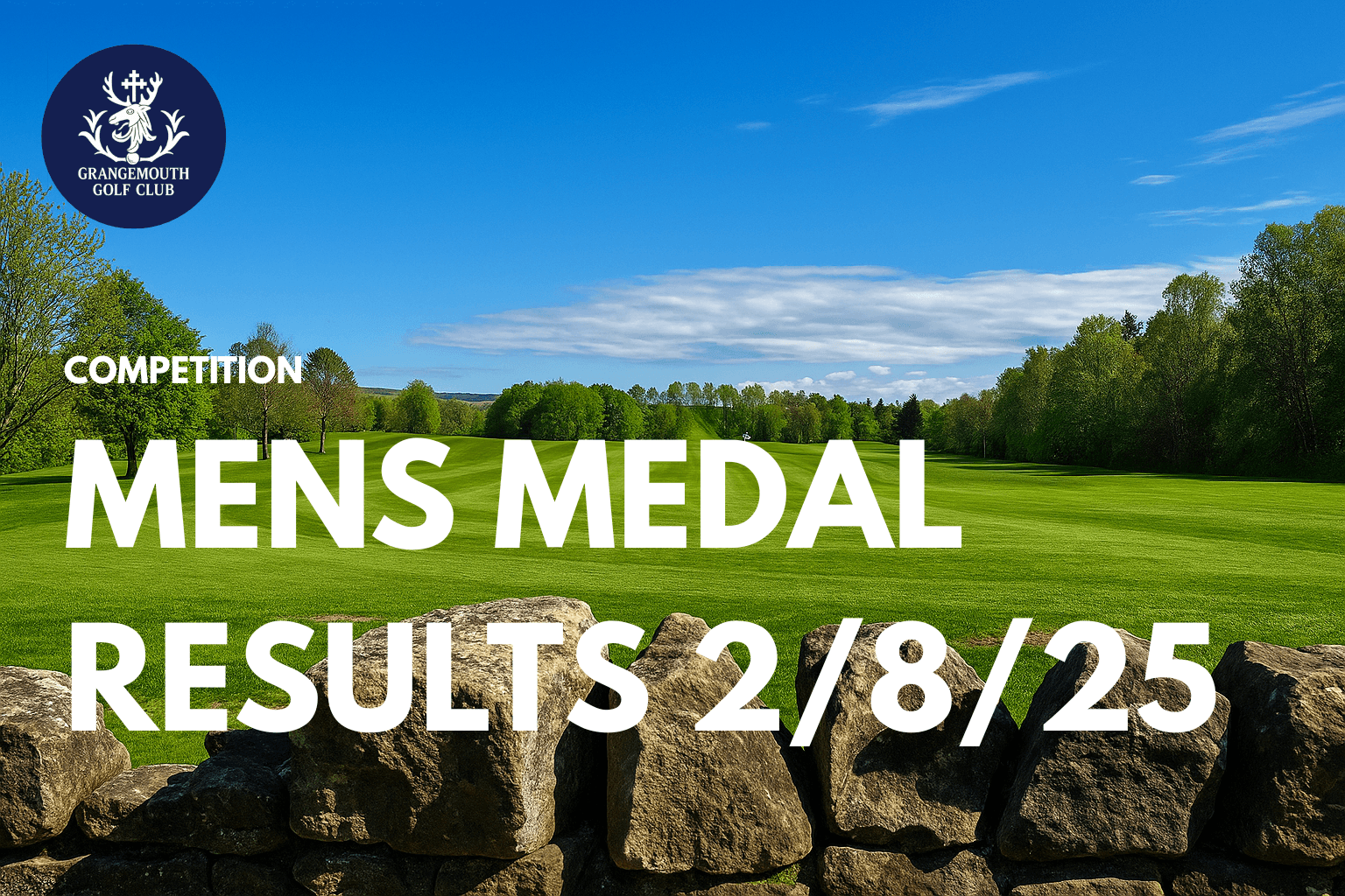 Medal Results Saturday 2nd August 2025
