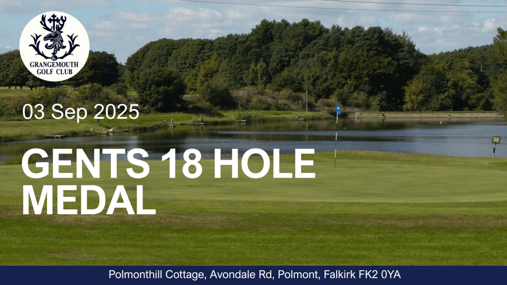 Men’s Medal competition at Grangemouth Golf Club, showcasing members competing on the course.