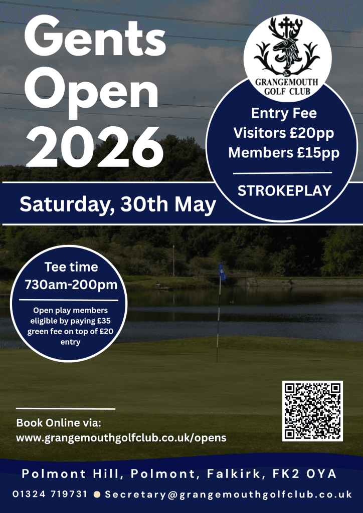 Gents Open Golf Scotland, Golf Open Falkirk, Grangemouth Golf Club Open, Scottish Golf Competitions, Amateur Golf Scotland, Golf Opens 2026 Scotland